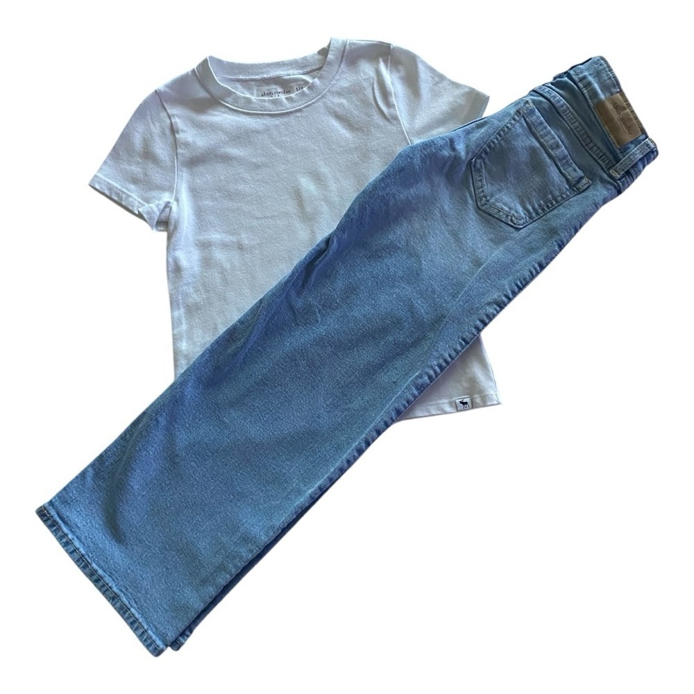 ABERCROMBIE KIDS OUTFIT-GIRLS JEANS AND TOP SIZE 5/6